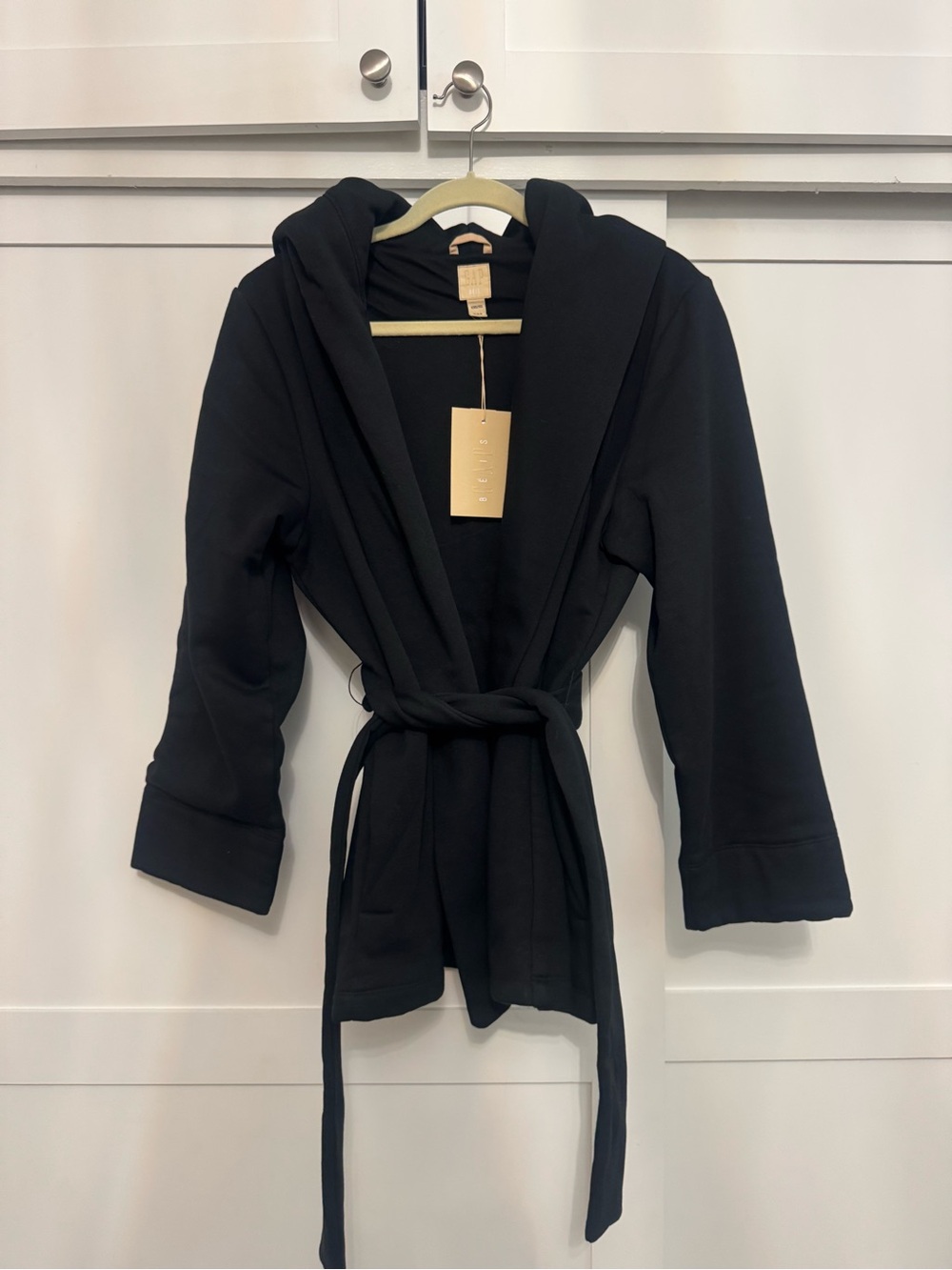 Gap x Beis Black Hooded Belted Jacket - Women